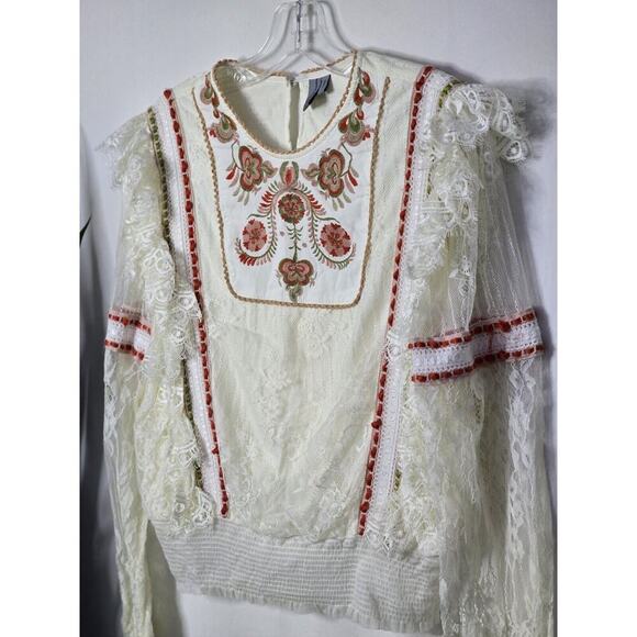 Blank London Anthropologie Tali Lace Embroidered Top Small Review All Photos 📸 - Picture 3 of 10